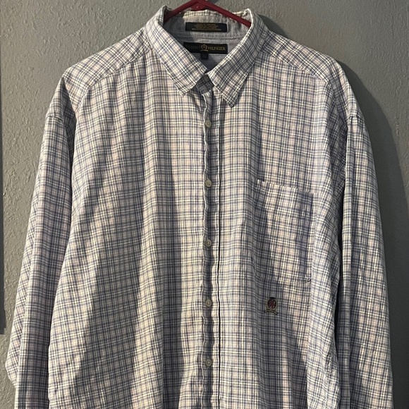Tommy Hilfiger Plaid Button Down Shirt Men’s XL Blue/Pink/White Chest Pocket‎ - Picture 1 of 8